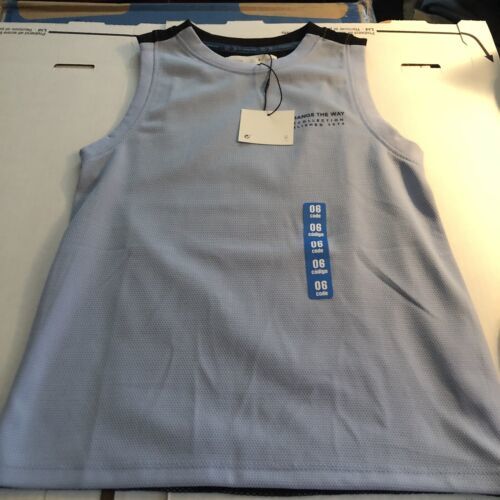 Zara boys size 6 sleevesless tank mesh lining blue/black active wear alway play  - $13.19
