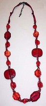 Joan Rivers Ruby Red Graduated Faceted Bead Necklace - £15.60 GBP