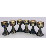Six (6) Vintage European Capitals Silver Plate Cordial Mini Goblets Pari... - £14.54 GBP
