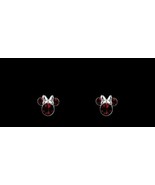 Disney Birthstone Stud Minnie Mouse Earrings Earrings Ruby Crystal (a) - £71.20 GBP