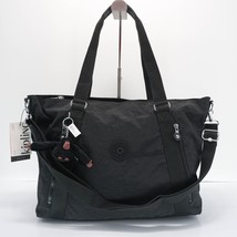 Kipling Skyler Large Shoulder Bag Zip Tote TM5601 Polyamide Black Tonal $139 NWT - £78.06 GBP