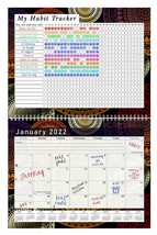 2022 Monthly Desktop/Wall Calendar/Planner - Habit Tracker - (Edition #012) - £10.33 GBP