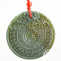 Free Shipping - Chinese Natural dark green Dragon jadeite jade  charm Pendant    - £20.47 GBP