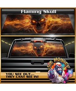 Flaming Skull Truck Back Window Graphics - £43.55 GBP+