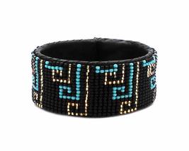 Mia Jewel Shop Multicolored Geometric Pattern Guatemalan Czech Glass Seed Beaded - $27.71