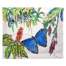 Betsy Drake Morpho &amp; Flowers Outdoor Wall Hanging 24x30 - £39.56 GBP