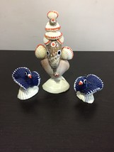 Handcrafted Combo of Ganesha &amp; Birds Made of Seep/Sea Shell Idol for Hom... - $14.99