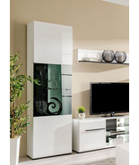 Terrento White Tall Display Cabinet - £266.56 GBP
