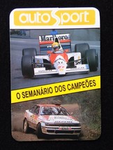 Ayrton Senna &amp; McLAREN-HONDA ✱ Rare Formula 1 Pocket Calendar Card Portugal 1991 - £30.89 GBP