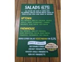 Potbelly Sandwich Works 2000s Official Salad Hanging Menu Board Sign 20&quot;... - £776.87 GBP