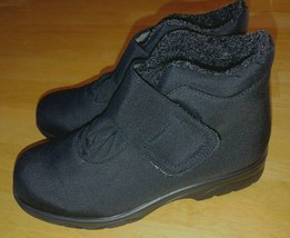 Toe Warmers Ladies Black BOOTS-6W-T99849-NWOB-FLEECY LINING-NON-SLIP SOLE-NICE - £22.38 GBP