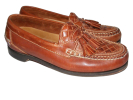 Johnston Murphy Men&#39;s Size 9.5 M Leather Tassel Loafer Slip On Casual Dress Shoe - £20.55 GBP