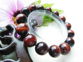 Free Shipping -  Hand carved beads  Natural RED  tiger eye STONE Prayer Beads ch - £23.70 GBP