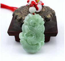 Free Shipping - 2012 Year - good luck Amulet Natural  green Jadeite Jade  Dragon - £15.98 GBP