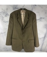 Brandini Solid Brown Microfiber Three Button Blazer Sports Coat Jacket 42R - $45.89 CAD