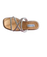 Steve Madden Womens Size 7 Sandals Slip On Silver Rhinestones Spice Blin... - $16.91 CAD
