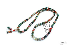 Free shipping - 8MM AAA Natural Bloodstone Mala  Meditation Yoga 108 beads Praye - £28.67 GBP