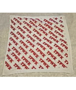 Vintage TPWK Treat People with Kindness White Red Bandana Handkerchief - $19.99