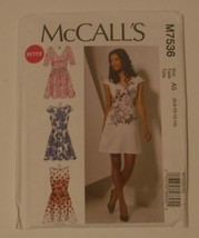McCalls Sewing Pattern # M7536 Misses Miss Petite Dresses Uncut - $4.99