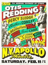 Otis Redding - Percy Sledge - 1967- New York&#39;s Apollo Theatre - Concert Poster - £26.58 GBP