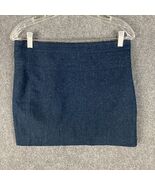 H&amp;M Mini Skirt Women&#39;s Size 8 Navy Blue Wool Blend Zipper - €9,41 EUR