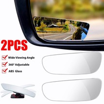 2x 360 Stick on Rear View Auxiliary Blind Spot Mirror Wide Angle Car Truck SUV - £10.21 GBP