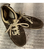 Lands End Lace Up Brown Suede Athletic Shoes Size 7 - $15.83