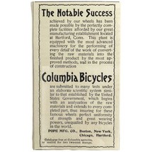 Columbia Bicycles 1894 Advertisement Victorian Pope Bike Notable Success... - £11.79 GBP