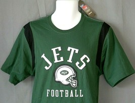 Men&#39;s New York Jets T-Shirt Size Medium Green Vintage Football Helmet Reebok - £13.66 GBP