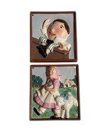 Vtg Retro 3D Nursery Rhyme Wall Hangers Mother Goose Set Humpty Dumpty, ... - €20,97 EUR