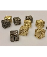 Filigree square spacers, filigree beads, filigree connectors, 10mm square beads, - $3.20