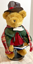 Adorable 2014 Danbury Mint “Monty” Christmas Bear Caroler  Plush with St... - £29.41 GBP