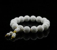 Free Shipping -  good luck  Natural white Tridacna Shell Lotus Prayer Beads char - £15.96 GBP