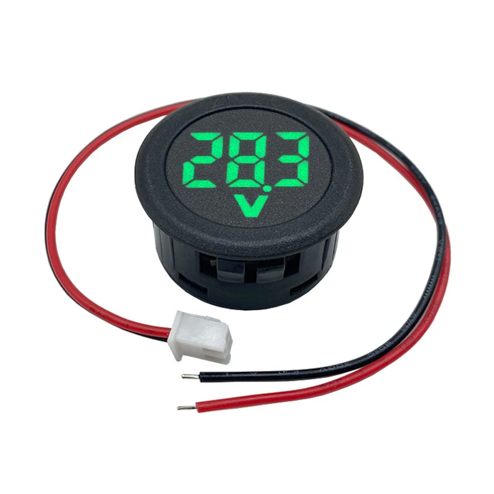DC 4-100V LED Digital Display Round Two-wire Voltmeter DC Digital Car Vo... - $84.23