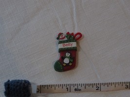 Itsy Bitsy Stocking Ornament name Betty mini Ganz personalized Christmas NWOT - £5.78 GBP