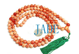 Free Shipping -  42" Tibetan 108 Natural Red Apple Jade Yoga meditation mantra 1 - $35.99