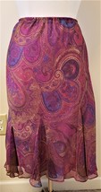 Ralph Lauren A-Line Midi Skirt Sz-20 Multicolor Paisley - £31.36 GBP