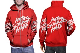 HATERS GONNA HATE  Mens Graphic Zip Up Hooded Hoodie - £27.38 GBP+