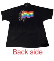 VTG Pride LGBT Flag Double Sided T-Shirt Adult 2XL Black USA 90s Single ... - $18.52