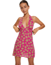 MOTEL ROCKS Leana Dress in 90&#39;s Beachy Floral Hot Pink (MR59) - £19.92 GBP