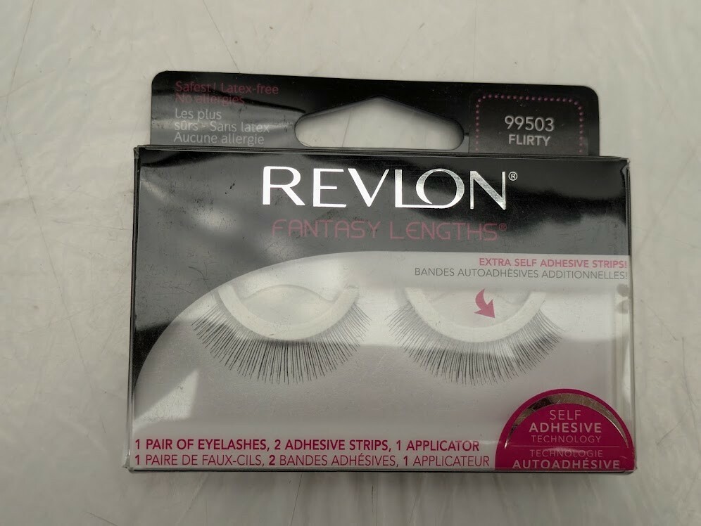 Revlon Fantasy Lengths Eyelashes #99503 Flirty,  Adhesive Strip and Applicator Item image 2