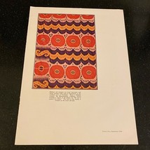 1946 Turkestan Silk Hanger Samarkand Vintage Print - $12.42 CAD