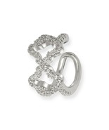 Sterling Silver Open Clovers Micro Pave Clear CZ Ear Cuff - $32.45 CAD