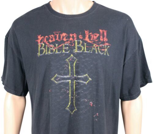 HEAVEN & HELL Bible Black 2009 TOUR T-SHIRT XL Black Sabbath w/ Dio Heavy Metal - $39.59