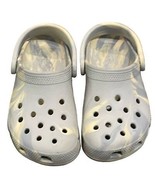 CROCS Gray Classic Marbled Clog Sandal Shoes Unisex Kids Size C11 Comfort - $22.00