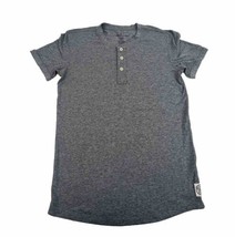 American Eagle Men’s Henley Shirt Gray Size XS Short Sleeve Flex Buttons - £10.32 GBP