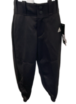 Adidas Aeroready Boys Triple Stripe Baseball Pants Size 2XS Relaxed Fit Black - £19.26 GBP