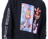 Kenny Scharf Manica Lunga T-Shirt Nero Taglia XL Nuovo - $24.15