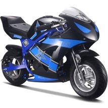 MotoTec Pocket Bike 49cc 2-Stroke Blue Gas Bike 11&quot; Tyres Adult &amp; Kid Ride - $459.00