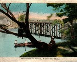 Canoers Picnic Messalonskee Stream Waterville Maine ME 1920s WB Postcard... - $5.01
